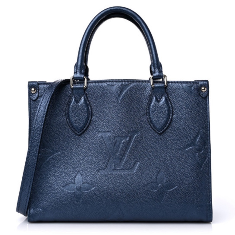 Metallic Empreinte Monogram Giant Onthego PM Navy Nacre 100% authentic.✨
